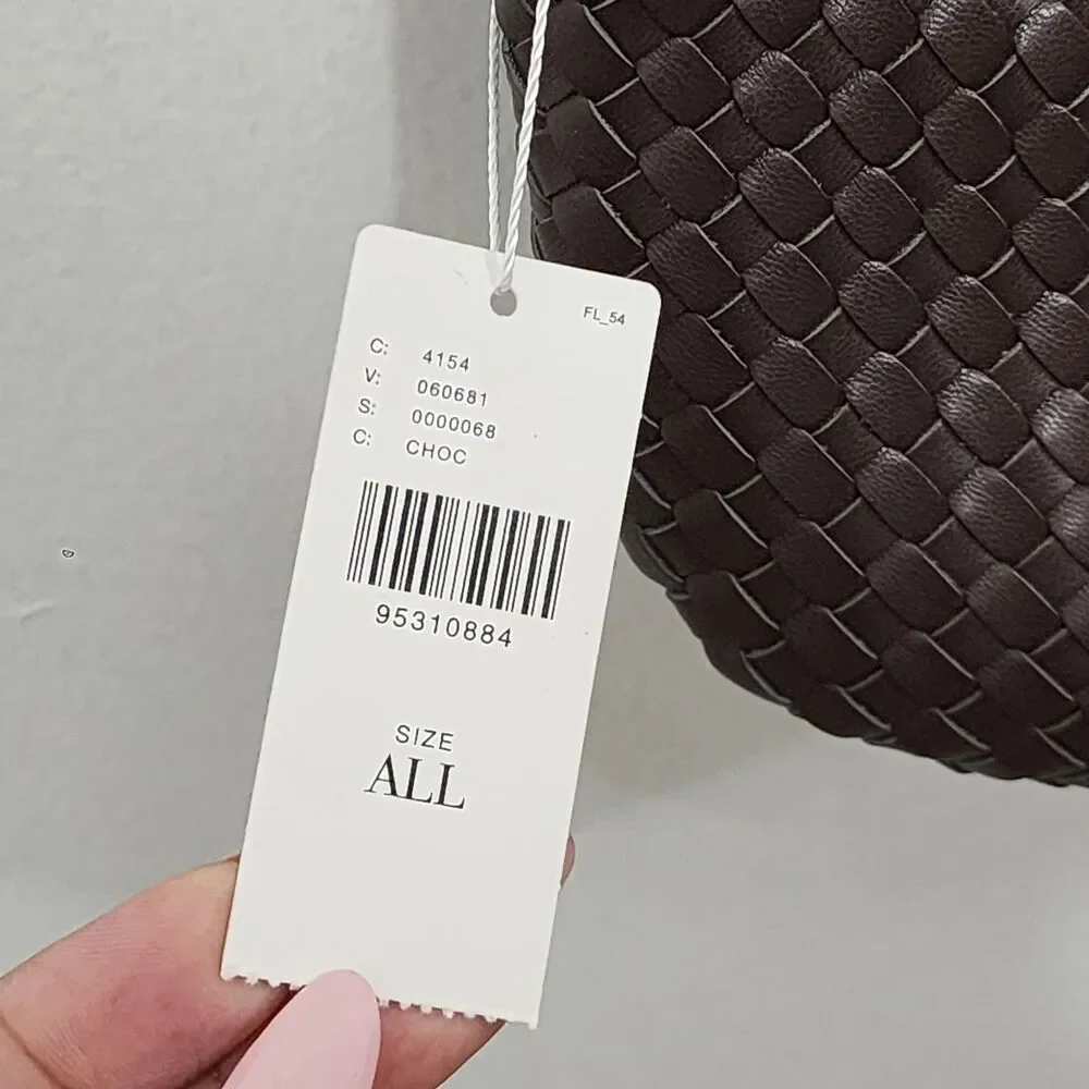Anthropologie Melie Bianco Mini Brigitte bag charm Brown Faux-Leather NWT